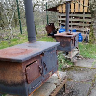 Image of our outdoor cooking area